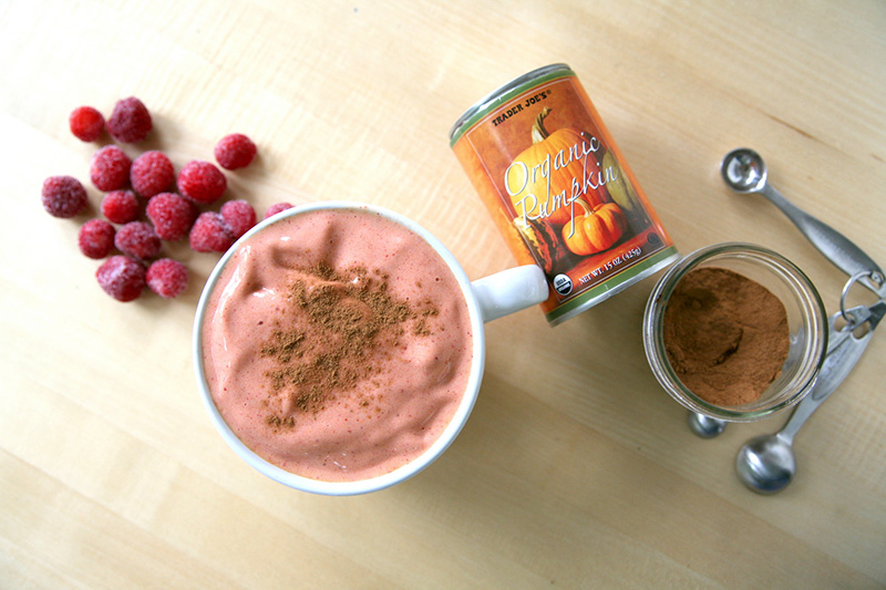 osc blogger recipe strawberry pumpkin pie protein smoothie create enjoy